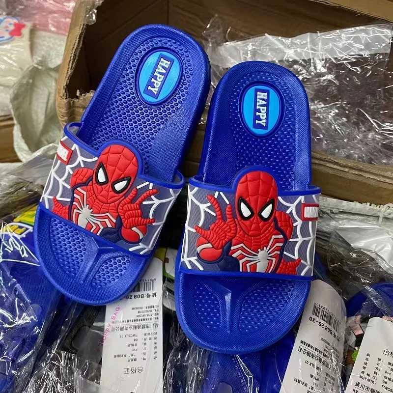 er childrens cartoon Spider Man printing baby boys and girls slider anti slip soft house slider indoor and outdoor beach shoes 22-35 S25224