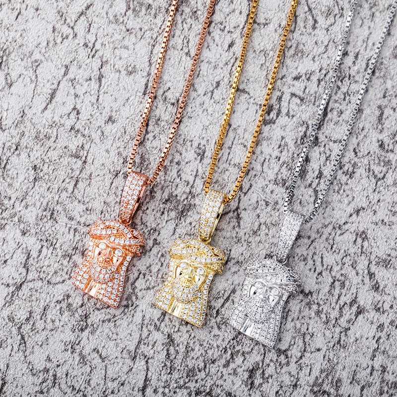 S925 Sterling Silver Bling Out Jesus Piece Pendants Necklaces for Wen Men Hip Hop Fashion Jewelry X250224