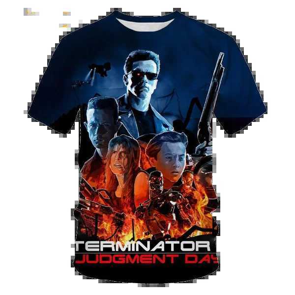 New Classic Movie Terminator T-Shirts 3D Print Men Women Fashion Short Sleeve T Shirt Oversized Streetwear Kids Tee Top Clothing W250224