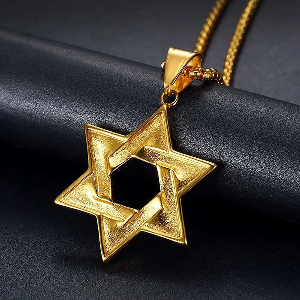 Your Star of David Pendant Necklaces M Gold Color Stainless Steel Hexagram Necklace for Men/Wen Jewelry Birthday Gift X250224