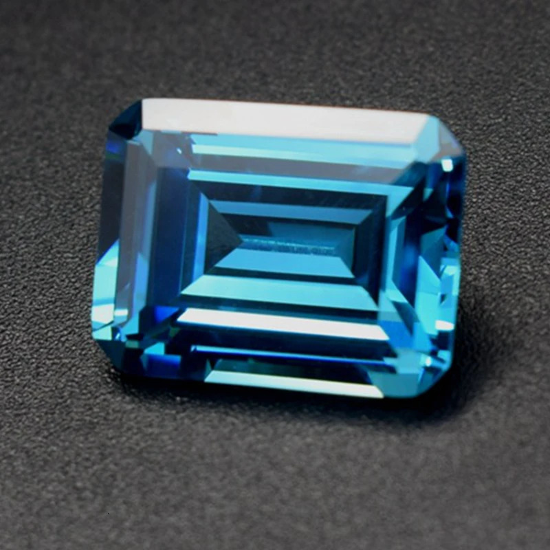 Pretty Aquamarine Stone Emerald Cut VVS Loose Gemstones for Jewelry Making Accessories DIY Jewelry /Collection/Inlay/Gift 250222