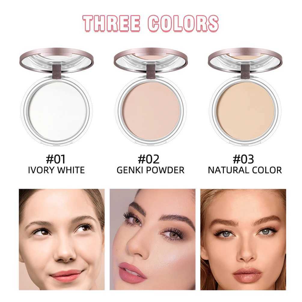 3 Colors Make Up Face Pressed Powder Brighten Oil-control Nude Makeup Setting Powder Foundation Makeup Base Lasting CosmeticsXJ250224