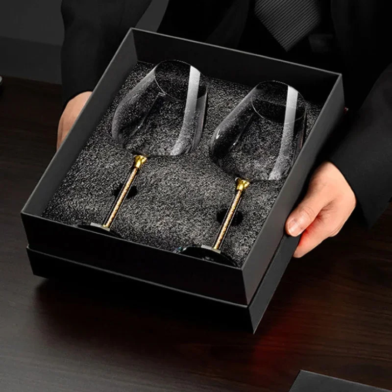 Light High-end Crystal Cup Red Wine Glass Set Tall Glass Party Wine Glass Glasses Drinking Glasses for Champagne Flute 250224