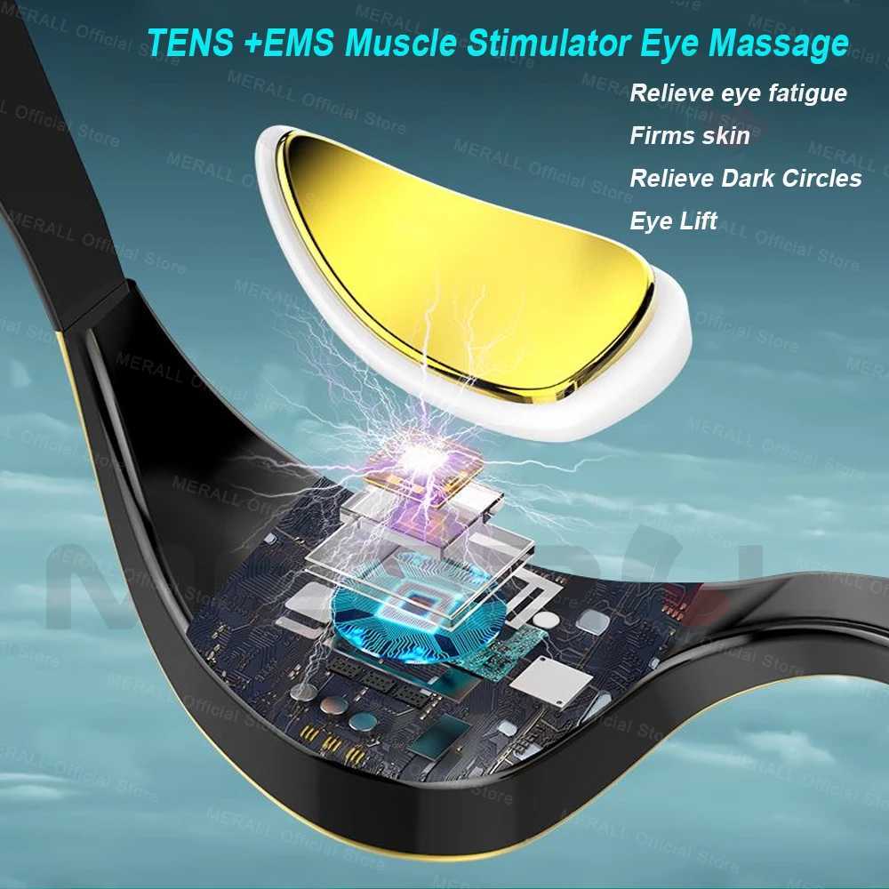 3D Eye Massager Micro Flow Pulse Relaxation Fatigue Relief Light Dark Circulation Smooth Eye Fine Line Beauty Skin Eye CareXJ250224