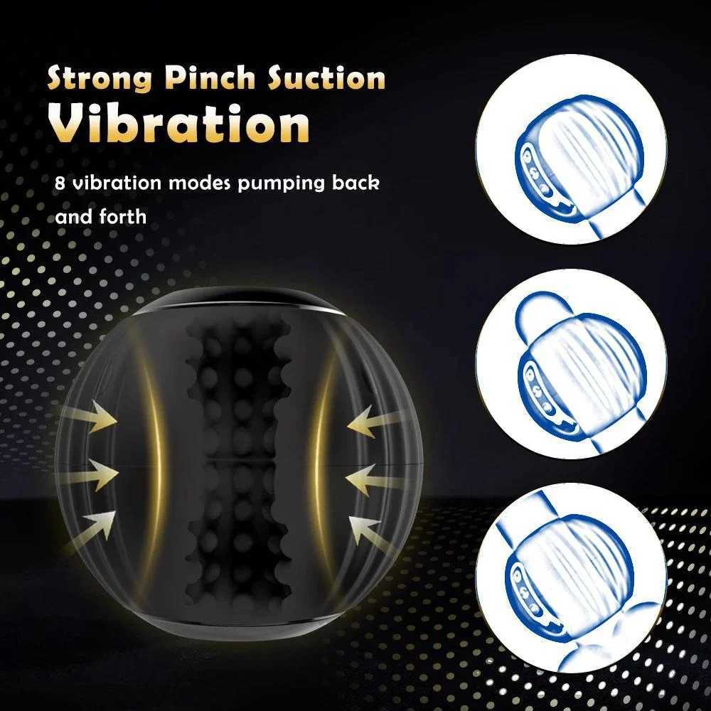 Soft pumpkin automatic rotating remote control easy to clean male masturbation equipment mens airplane cupW250224