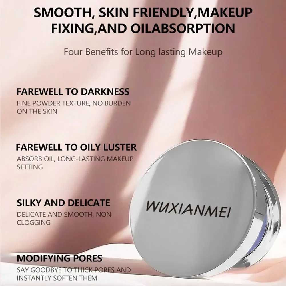 Matte Setting Powder Lasting Oil-control Purple Glitter Pressed Powder Brightening Face Powder Jelly Compact Foundation MakeupXJ250224