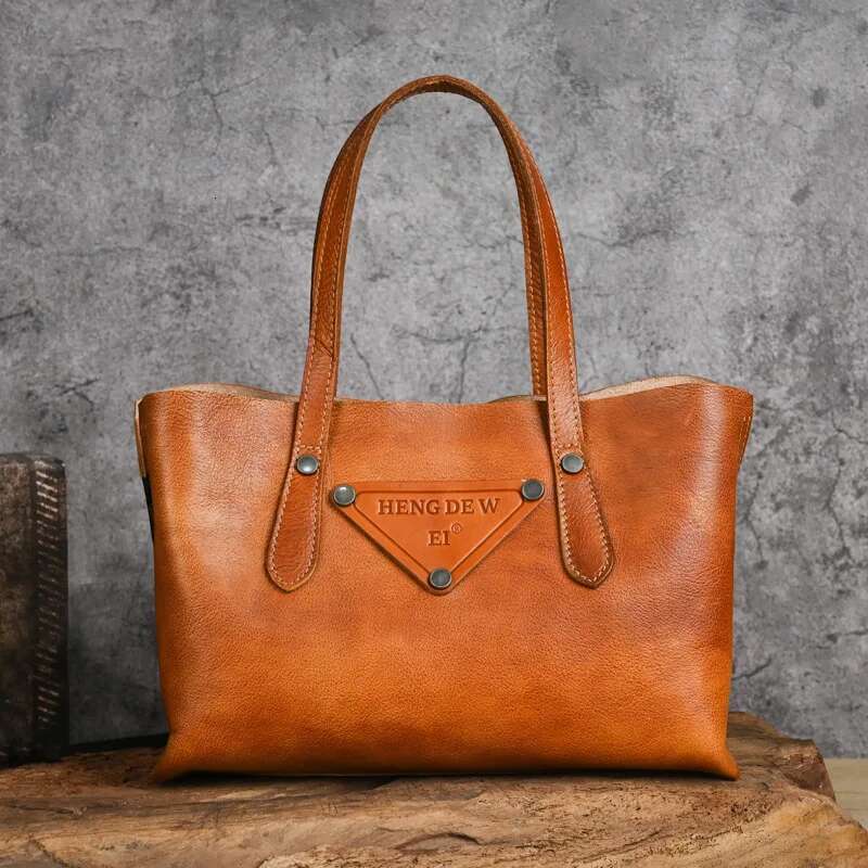 New Genuine Leather Women's Handbag Vintage Cowhide Large Capacity Crossbody Trave Bag Female Solid Shoulder Tote Bags designer handbags
