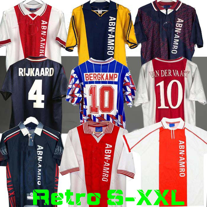 89 90 94 95 96 98 00 01 Retro Soccer Jerseys Home VAN DER VAART IBRANIMOVIC SEEDORF KLUIVERT BERGKAMP RIJKAARD DAVIDS BLIND LITMANEN classics football shirts AJA X
