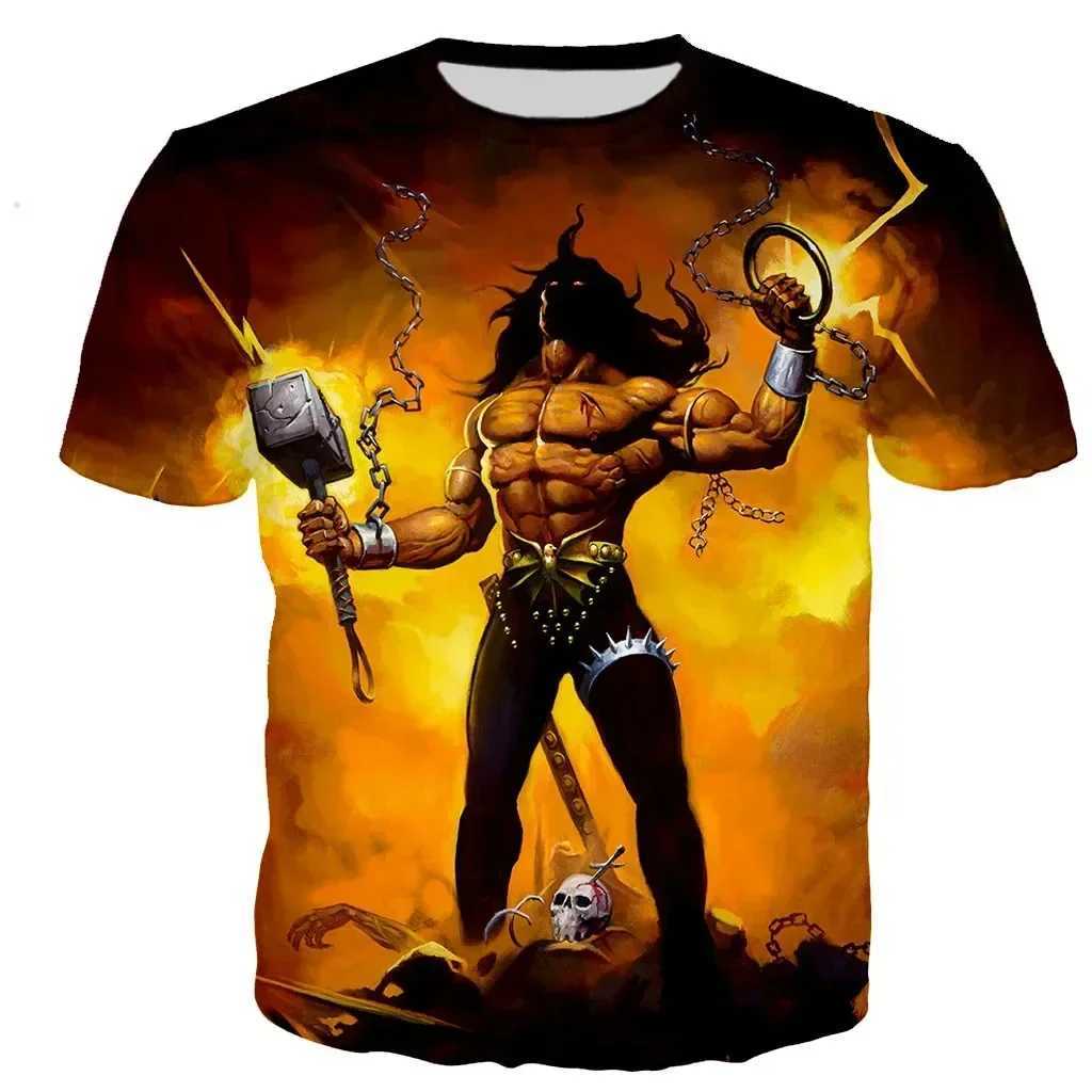 Fashion Manowar T-shirt 3D printed mens short sleeved O-neck T-shirt hip-hop street casual top unisex clothing W250224