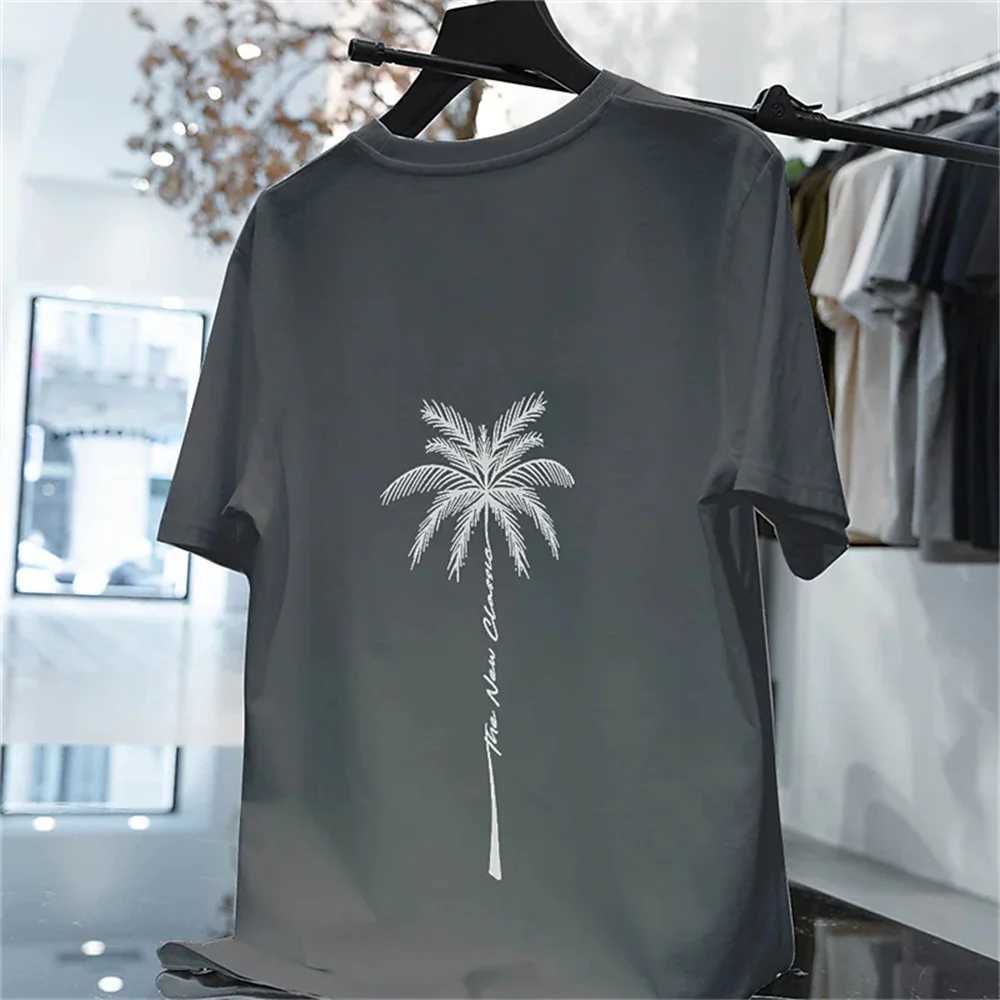 Solid Color Mens T-shirt Printed Pattern Street Trend Travel Leisure Oversized Loose Comfortable High-grade Classic Short Sleeve W250224