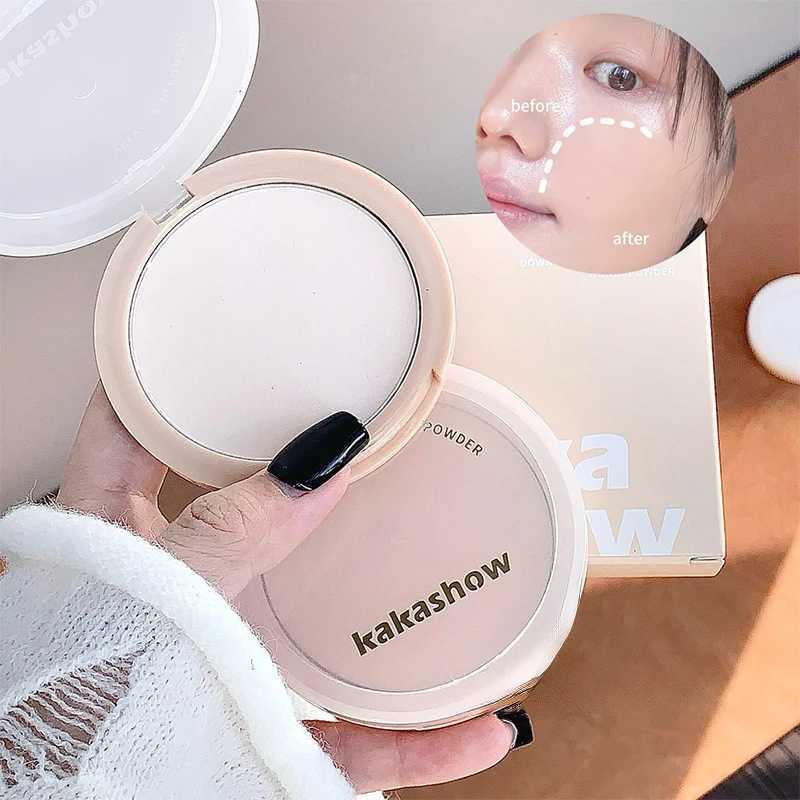Pressed Powder White Brighten Transparent Oil Control Concealer Lasting Face Makeup Matte Setting Powder Waterproof CosmeticXJ250224