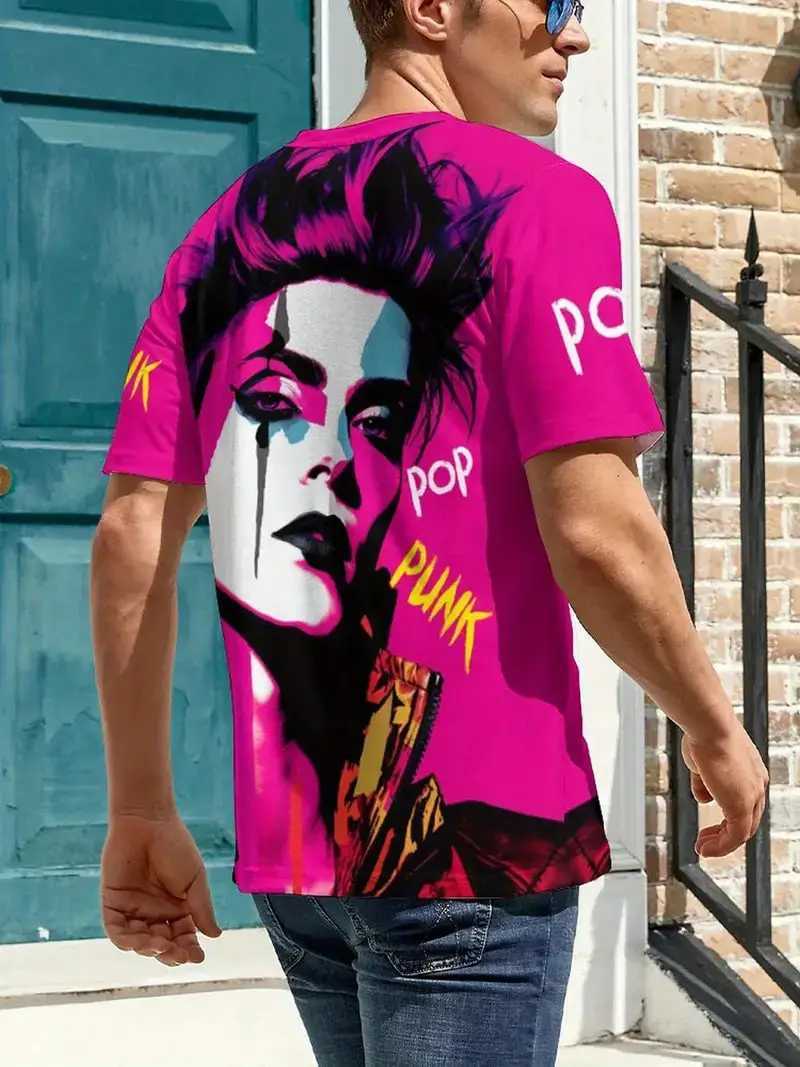 Pop Rock Skull Punks Not Dead pattern T shirts For Men 3D Print Summer Hip Hop Trend Short Sleeve T-shirt Oversized O-neck Tops W250224