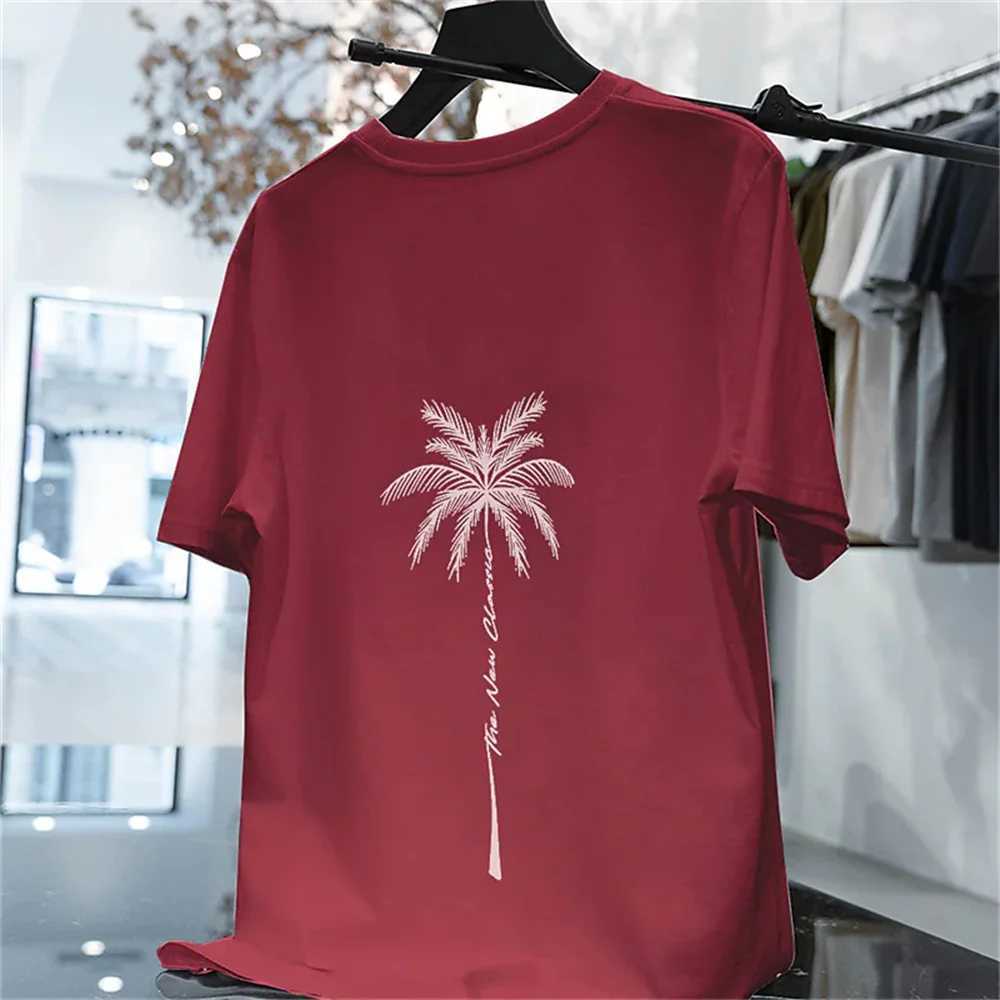 Solid Color Mens T-shirt Printed Pattern Street Trend Travel Leisure Oversized Loose Comfortable High-grade Classic Short Sleeve W250224