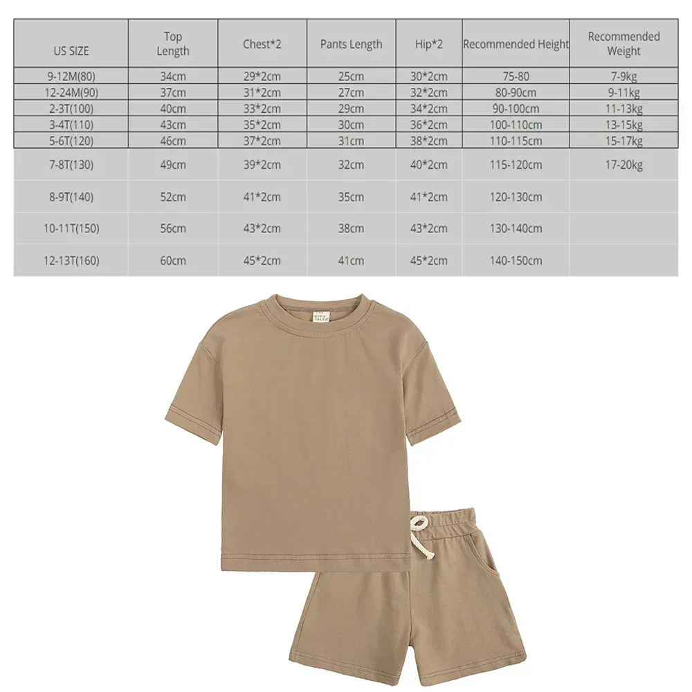 Korean Kids Teenage Summer Outfits Clothes Solid Cotton Breathable Boys Girls Lounge Suit Children Personalized Sports Suit 250224