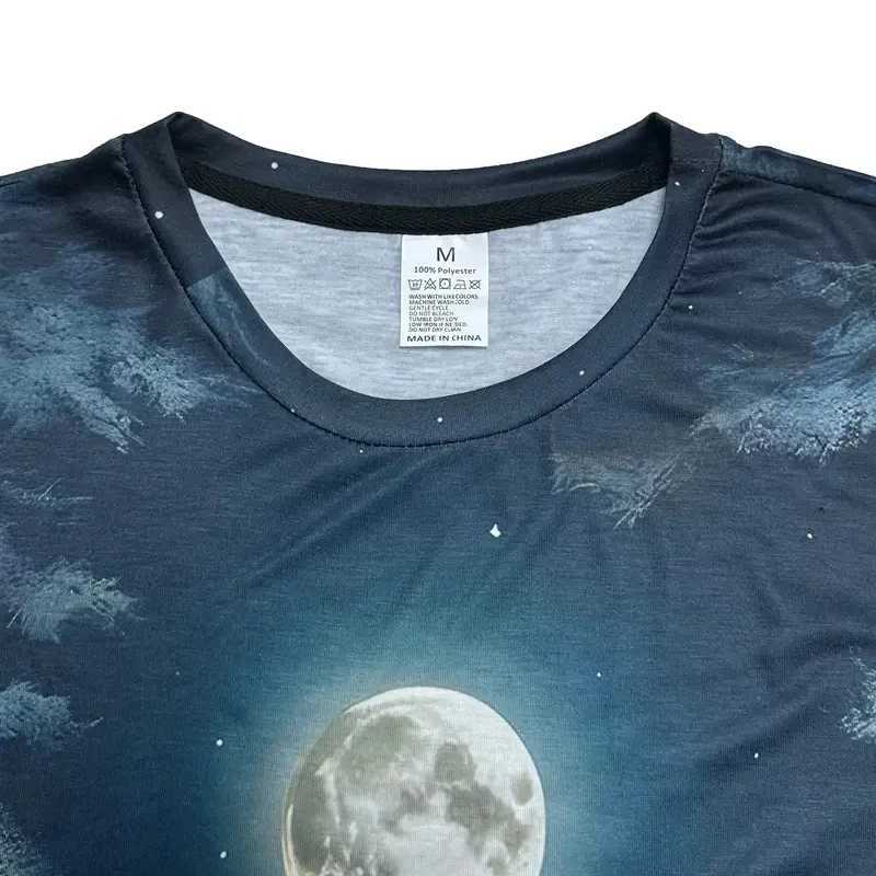 3d Wolf Print Mens T-Shirt Summer Breath Short Sleeve Tees For Men Retro T-Shirt Street Trend Man Clothes Oversized Sport Shirt W250224