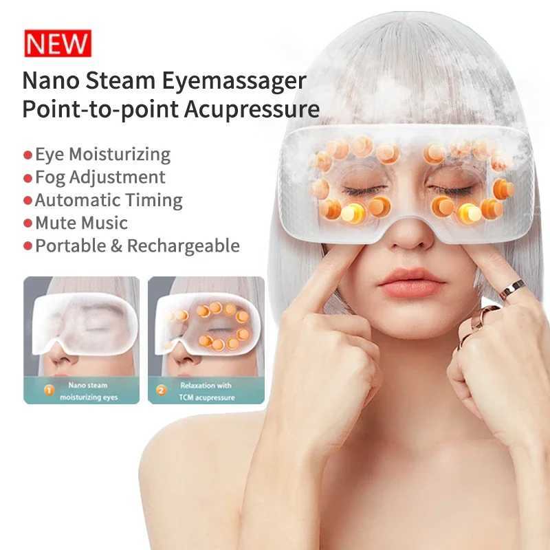 Smart Nano Steam Eye Massager Eye Care Instrument Atomizing Eye Massager Point Acupressure Massager Relieve Fatigue Dark CirclesXJ250224