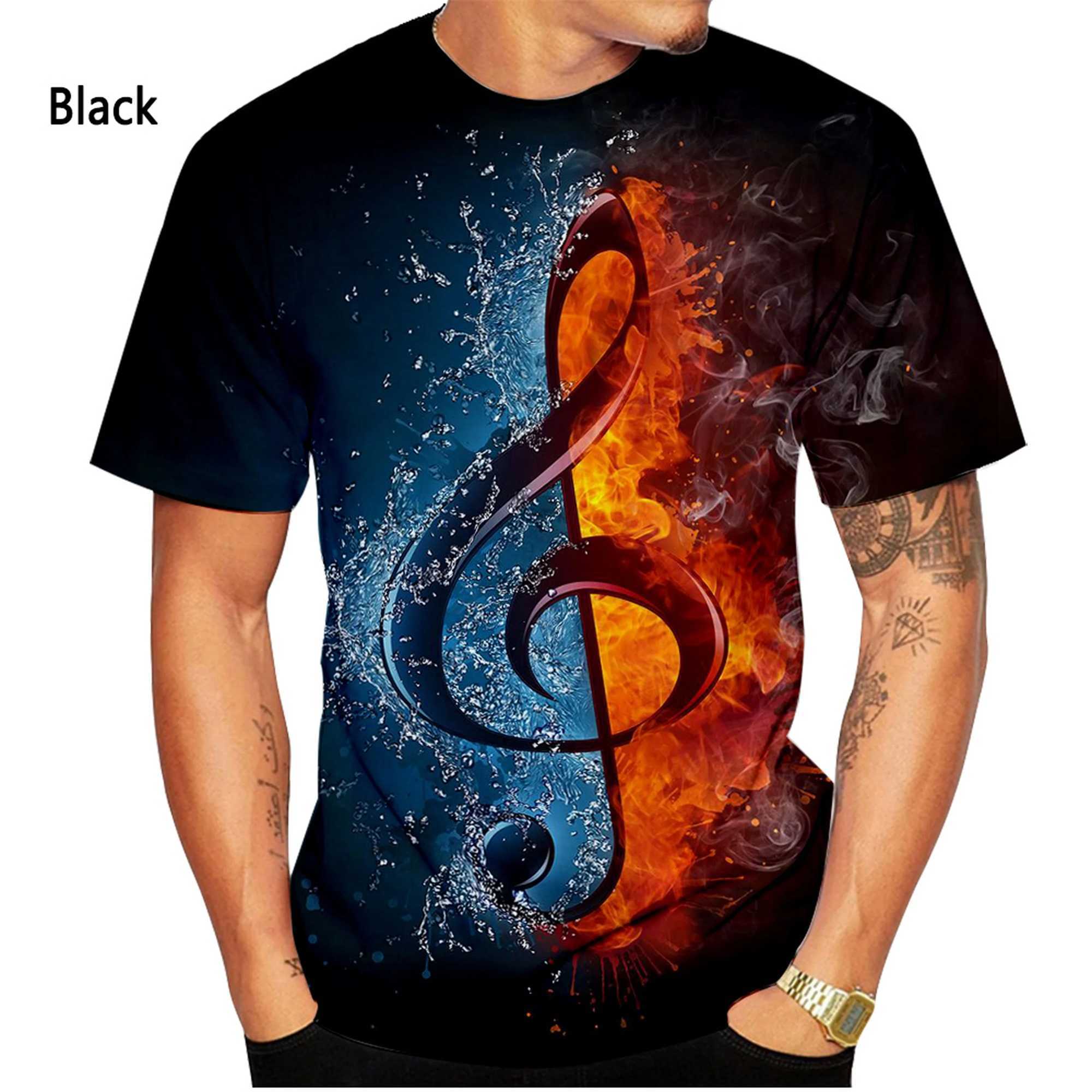 New fashion color flame 3D printed T-shirt for men and women summer casual short sleeved top W250224