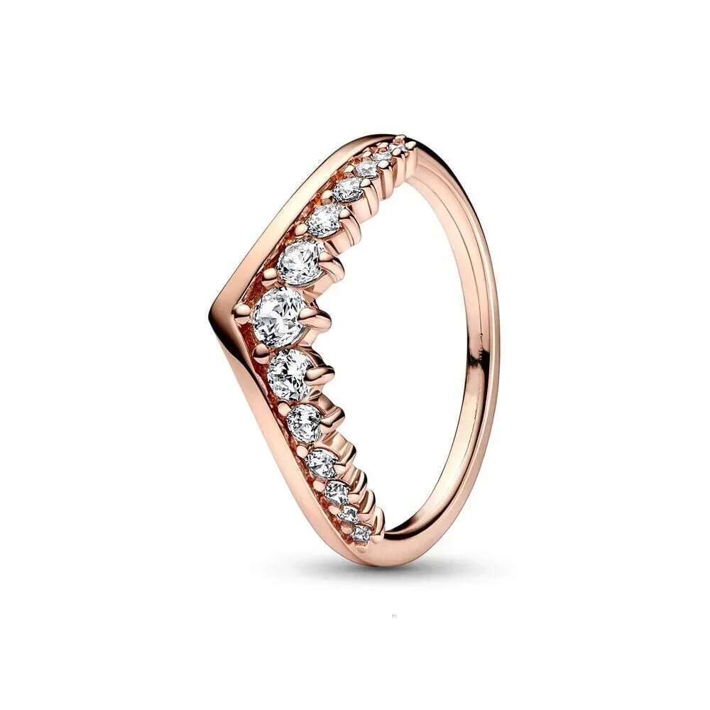 925 High-Quality New Sterling Silver pretty stars Sparking Ring Timeless Half Sparking Rings Fit Women Jewelry Gift wholesale