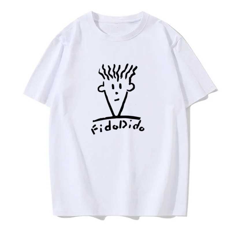 Summer Casual Short Sleeve Luxury Fashion T-Shirt Harajuku Print Streetwear Mens T-Shirt Fido Dido Popular Drink Clothing W250224