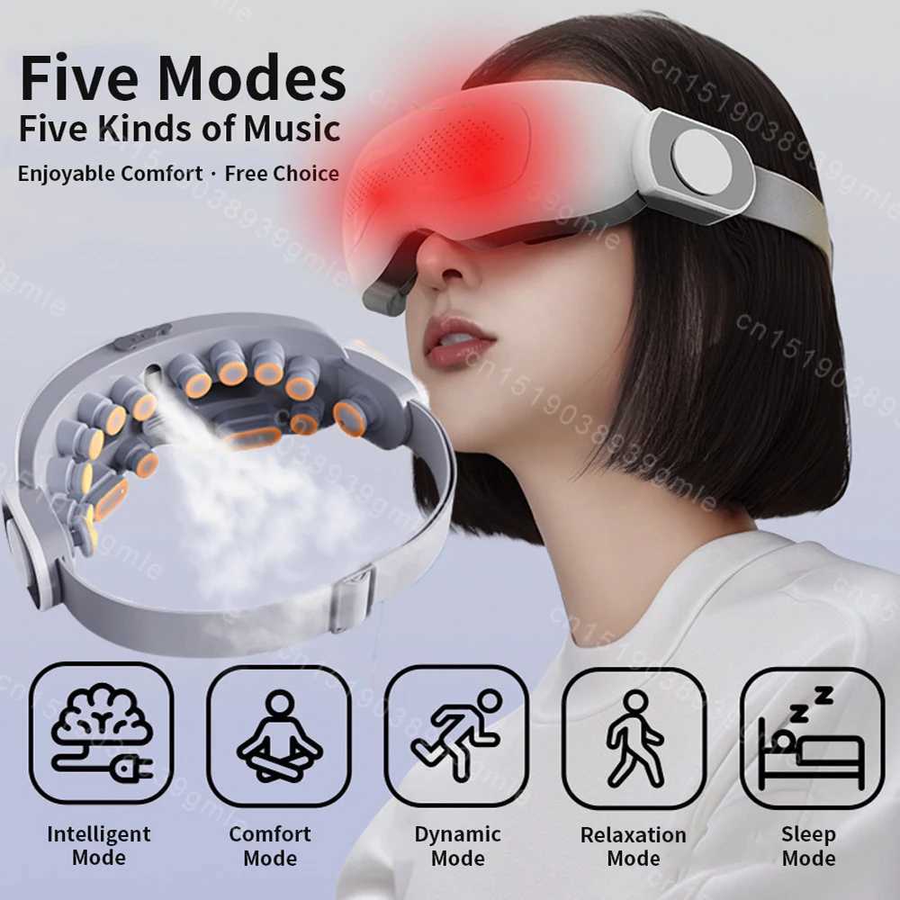 Electric Eye Massage Instrument Vibration Heating Eye Massager Relieve Eye Fatigue Dry Atomization Sleep Eye Care Beauty HealthXJ250224