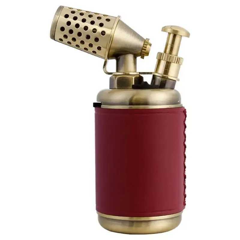 Torch lighter refillable butane cool luxury vintage isqueiro adjustable Blue Jet Flame Cooking cigar lighters no gas includedT250224