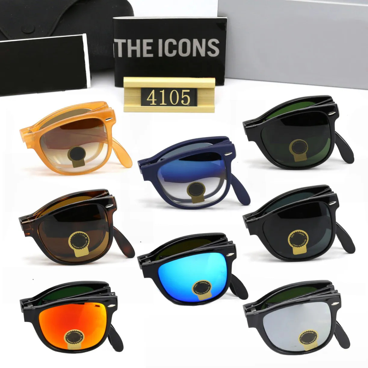higher quality designer sunglasses Folding eyeglasses for men women Glass lens Easy to carry Luxury brands Available variety of colors