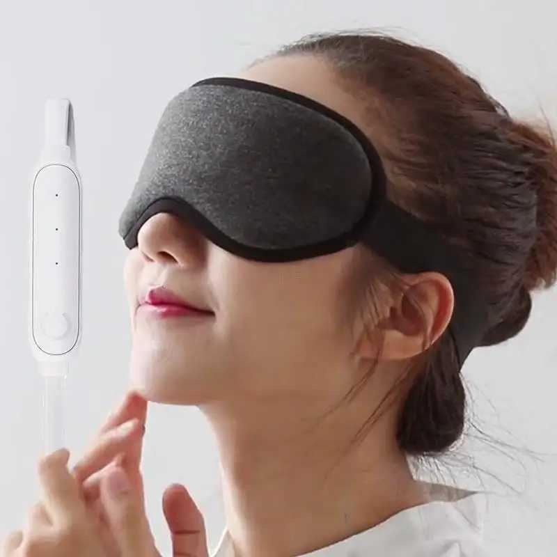 Reusable USB Electric Heated Eyes Mask Hot Compress Warm Therapy Eye Care Massager Relieve Tired Eyes Dry Eyes Sleep BlindfoldXJ250224