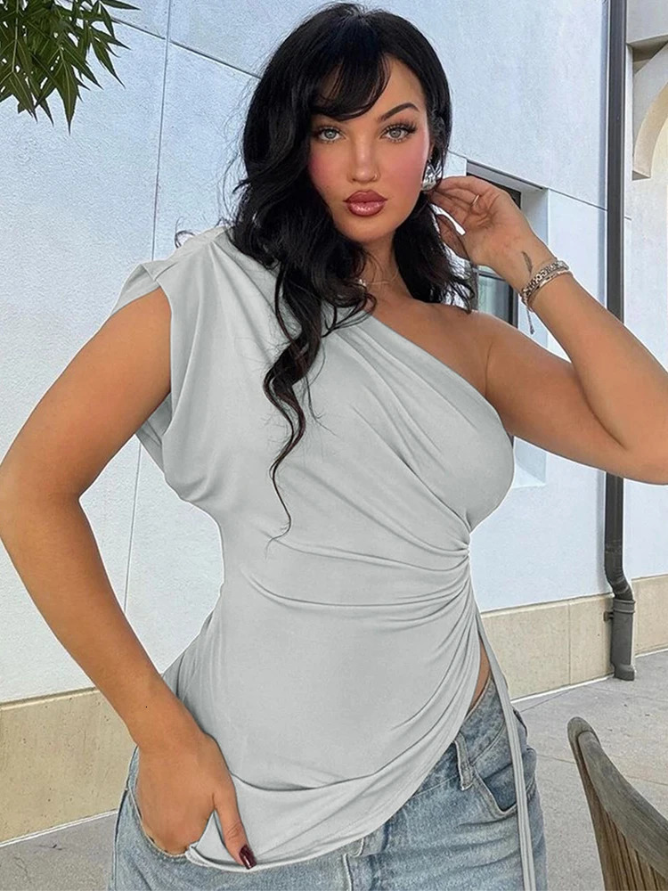 Trendix Irregular Off Shoulder Tops Women 2025 Spring Bodycon Solid Sleeveless Tank Top Femme Vintage Slim Basic Vacation Shirts 250224