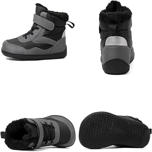 Sneakers Men Fashion Barefoot Boots Winter #DA01 Warm Wide Toe Box Zero Drop Waterproof Non-Slip Snow Boots For Men