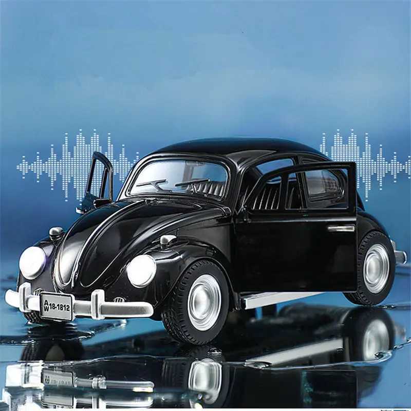 1 18 Beetle Alloy Car Model Diecasts Metal Classic Vehicles Car Model High Simulation Sound Light Collection Childrens Toys Gift Z250224