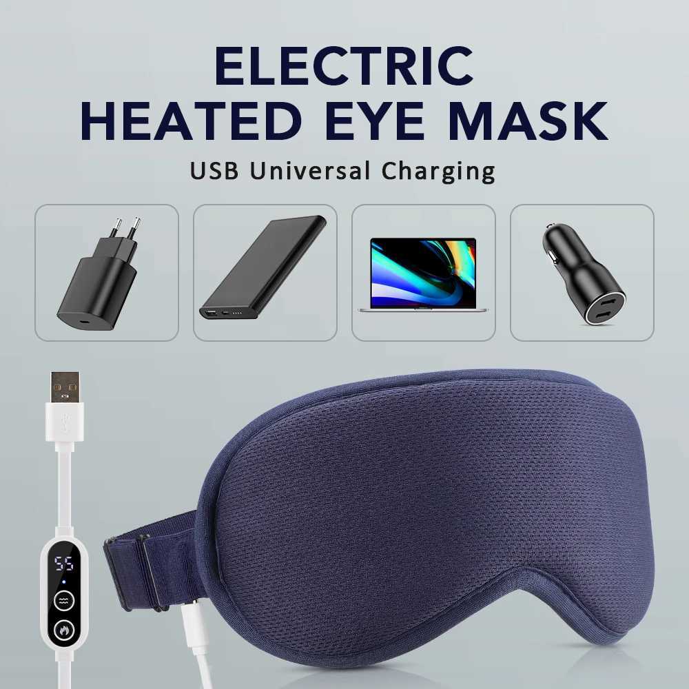 3-level Hot Compress Electric Steam Eye Mask 3D Massage Constant Temperature Smart Timing Sleep Shading Sleeping Mask Eye ReliefXJ250224