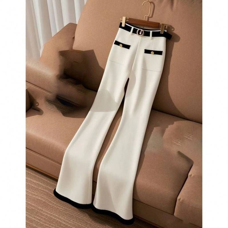 Women's Clothing Autumn And Winter Lady High End Fashion Temperament Tops Casual All Match Straight Long Pants