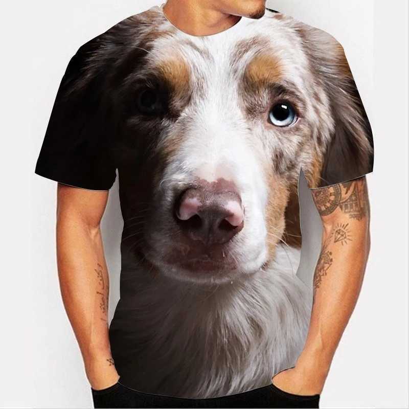 Funny Cute Dogs T-Shirts Animal 3D Print Streetwear Men Women Casual Fashion Oversized T Shirt Harajuku Kids Tees Tops Clothing W250224