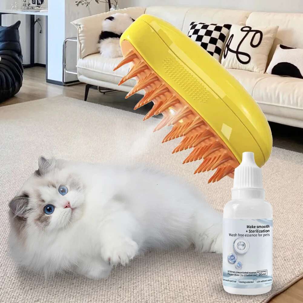 10-3PC Steam Wash Free Hair Serum Animal Grooming Essence Dog Depilation for Cat Steamy Brush Pet Cleaning