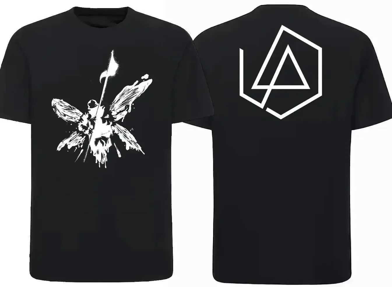 2024 Mens Pure Cotton T-shirt Linkin Subverts The End Flag Evolutionary Theory Park 1080p Printed Womens Black Nostalgic TeeT250224
