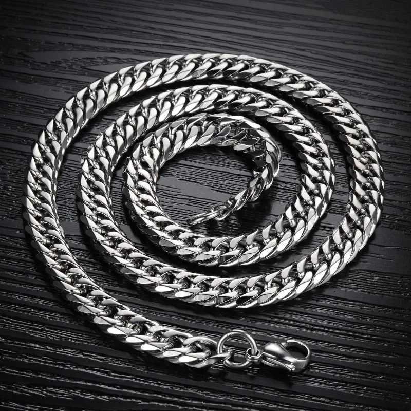 925 Sterling Silver 45-60cm 10mm Cuban Chain Necklace For Man Fashion Jewelry Trend Personality Hip Hop Trendsetter Accessories X250224