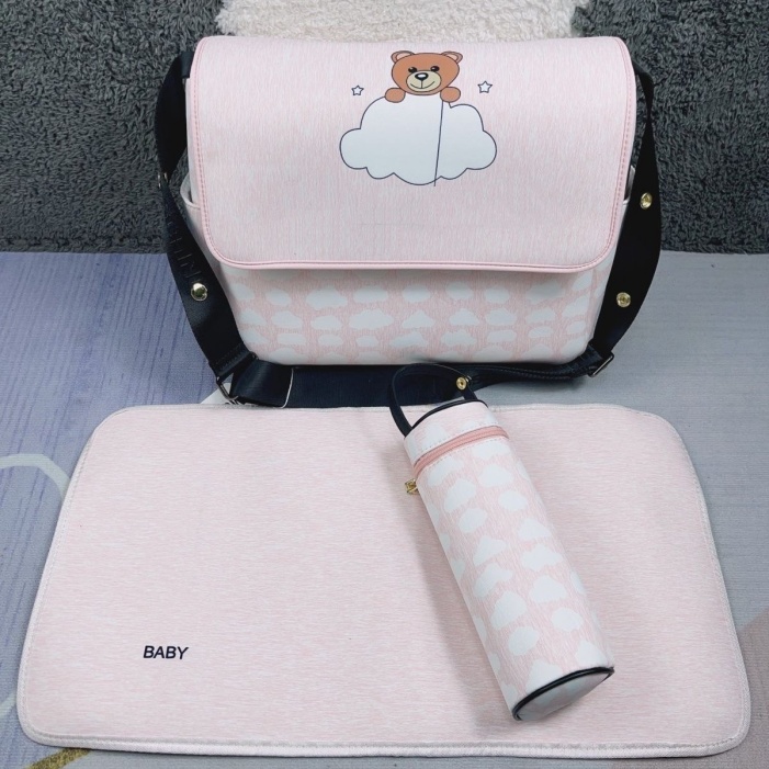 Baby designer high-end custom mommy bag foreign trade multi-functional large capacity children's baby waterproof fashion mommy bag A10