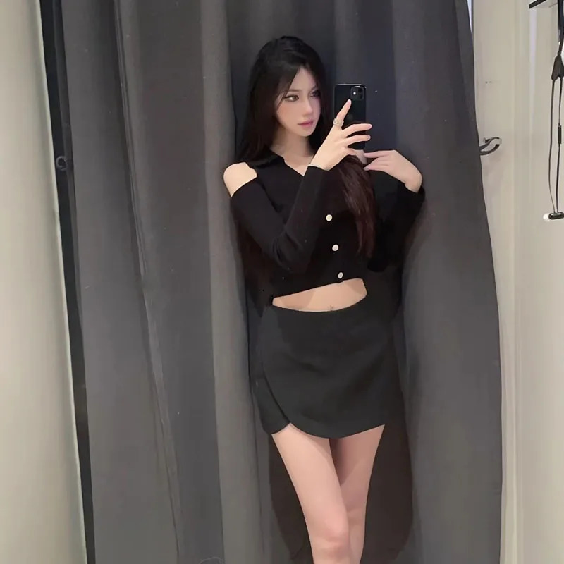 TRAF Beige Mini Skirt Pants High Waist Skort For Women Summer Asymmetric Black Skirt Shorts Casual Pink Brown Womens Skort 250224