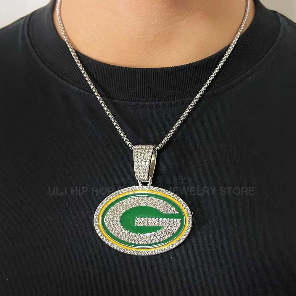 J Hip Hop Round G Letter Chain Necklace with Cuban Mi D Out Sparkling Fashion Cuban Jewelry X250224