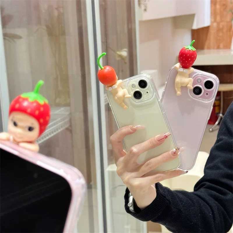 Sonnys Angel 3D Fruit Veggie Box Case for iPhone 16 Pro Max 15 14 Plus 13 12 11 Pro XR XS X 8 7 SE 2020 Cover Random Gift Doll X250224