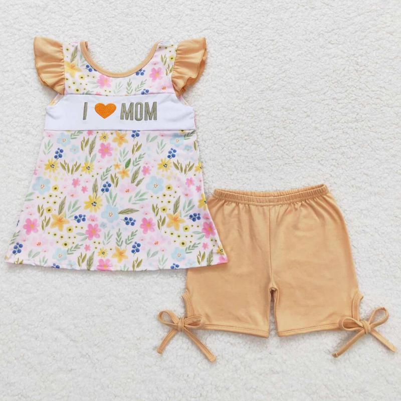 Clothing Sets Baby Girls Clothes Flowers Tunic Tops Pink Shorts Summer Fashion Kids Designer Boutique Outfits
