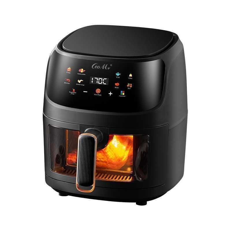2025 Stainless steel touch type electric air fryer with large capacity for home viewing X250224