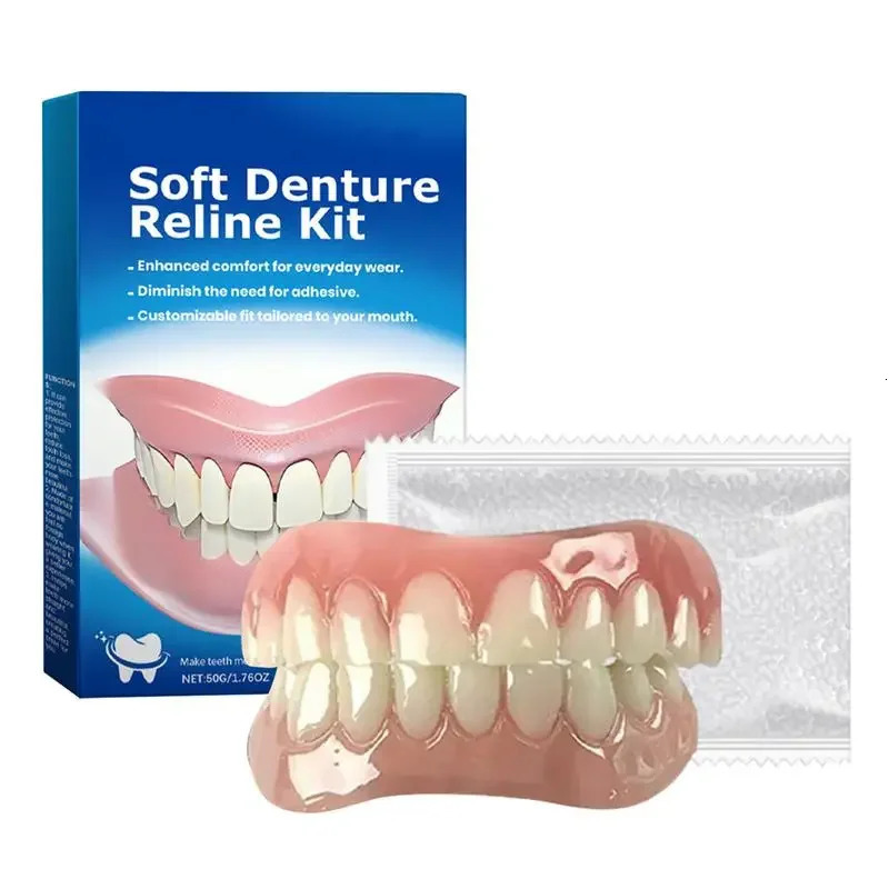 Denture Silicone Kit Beautiful Dentures Teeth Modification Smile Set Denture Care Comfortable Dentures Tooth Oral Hygiene Care 250224