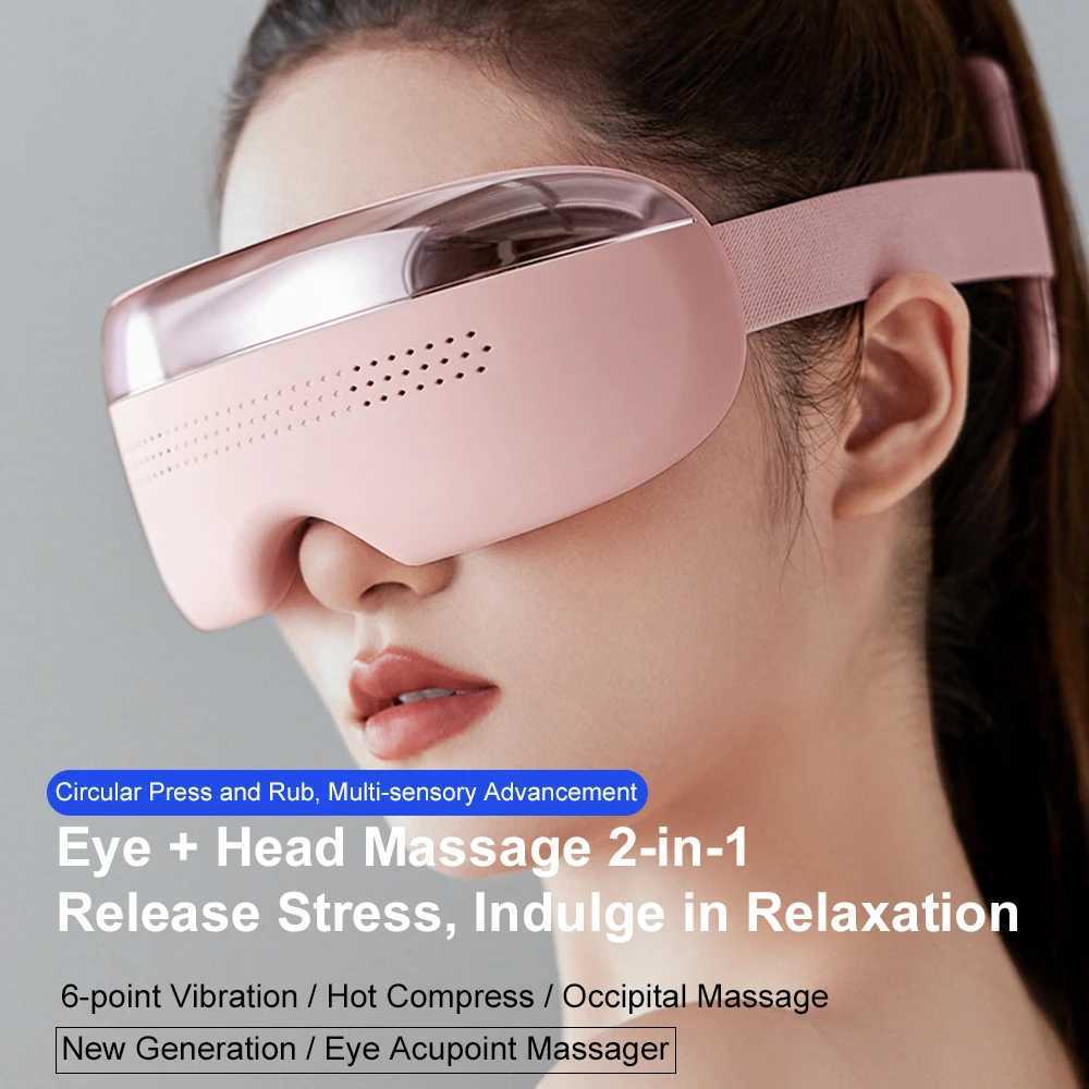 Vibration Eye Massager Electric Eye Massage Glasses Therapy Bluetooth Acupressure Relief Fatigue Dark CirclesXJ250224