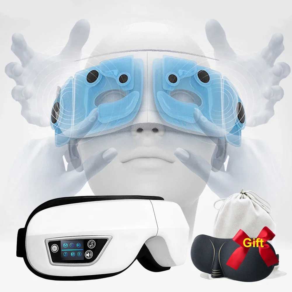 Electric Acupressure Eye Massager 6D Smart Eye Mask Hot Wrap Kneading Vibration Massage Instrument Airbag Bluetooth MusicXJ250224