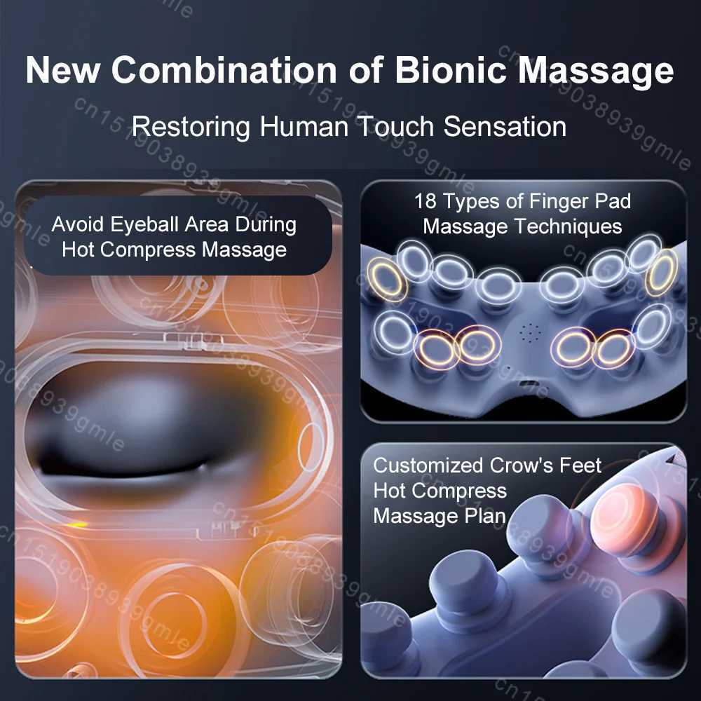 Visualization Eye Massager Acupoint Vibration Eye Care Instrument Hot Compress Eye Massage Music Relax Relieve Fatigue Eye DryXJ250224