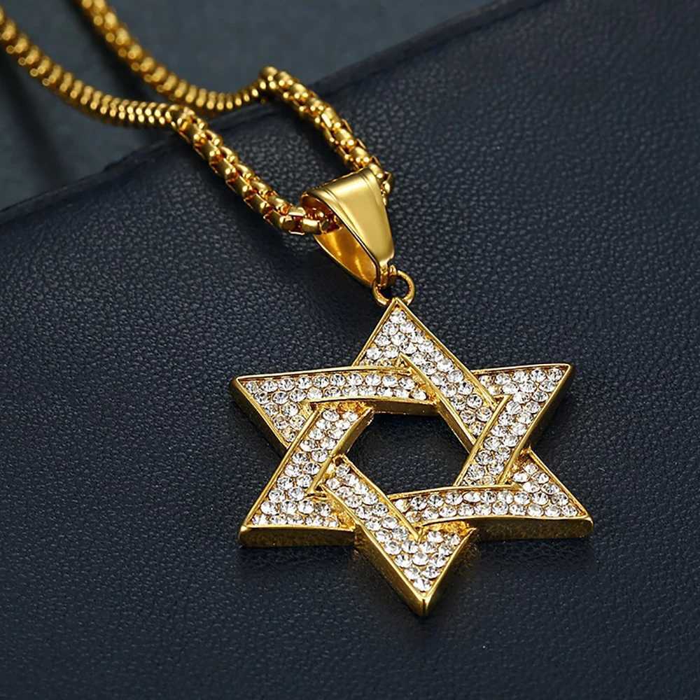Your Star of David Pendant Necklaces M Gold Color Stainless Steel Hexagram Necklace for Men/Wen Jewelry Birthday Gift X250224
