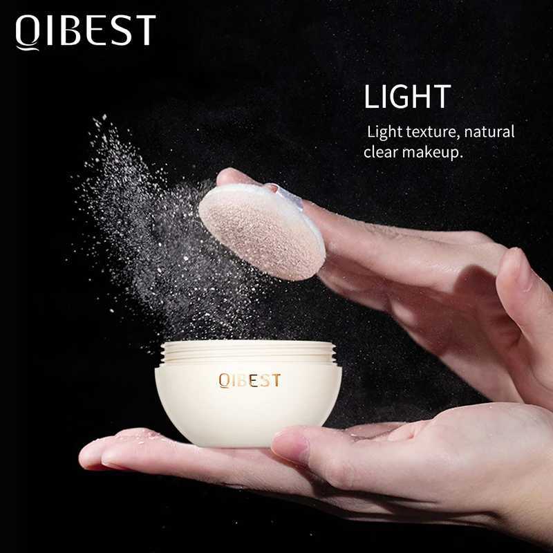 QIBEST 5Color Smooth Loose Powder Waterproof Delicate Refreshing Skin Finish Oil Control Long Lasting Mineral Powder Face MakeupXJ250224