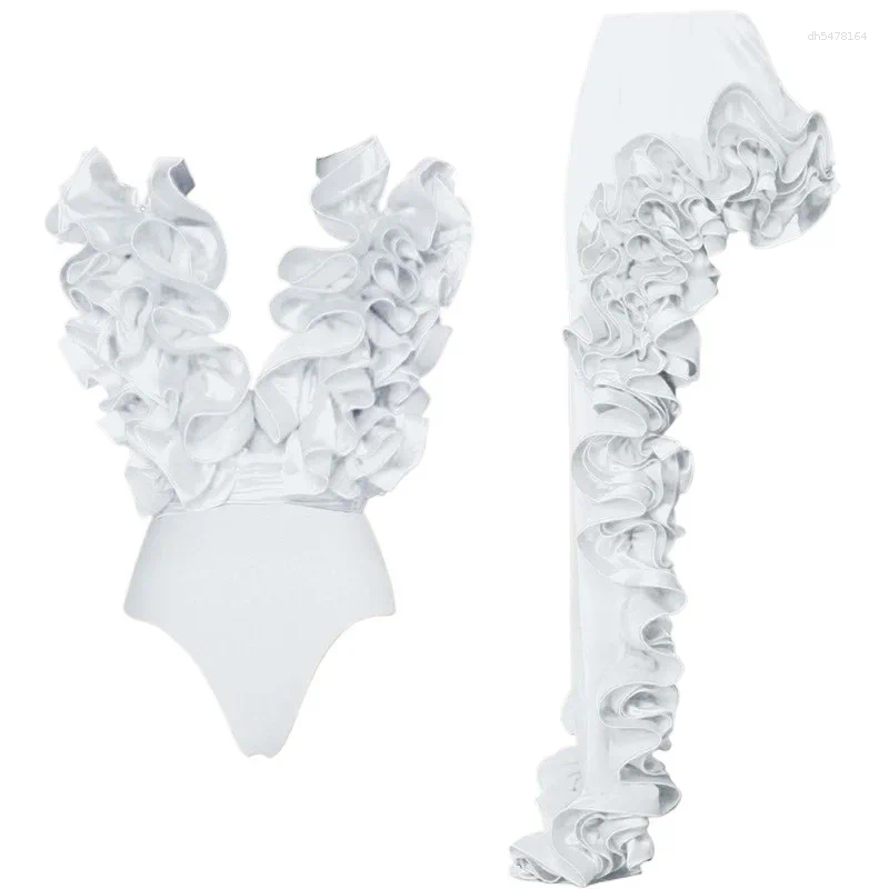 Swimwear White White 3D Fleur une pièce MAISON FEMMES EN MAISON ET JUPT SEXY BIKINI PLIME DEUX PIÈCES SUR LE BAINE DE BACKIN