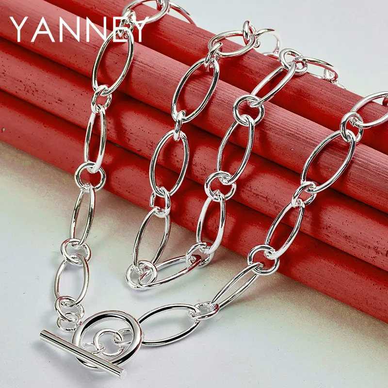 925 Sterling Silver 18 Inches Chain Necklace For Wen Men Hip Hop Punk Jewelry Accessories Gifts X250224